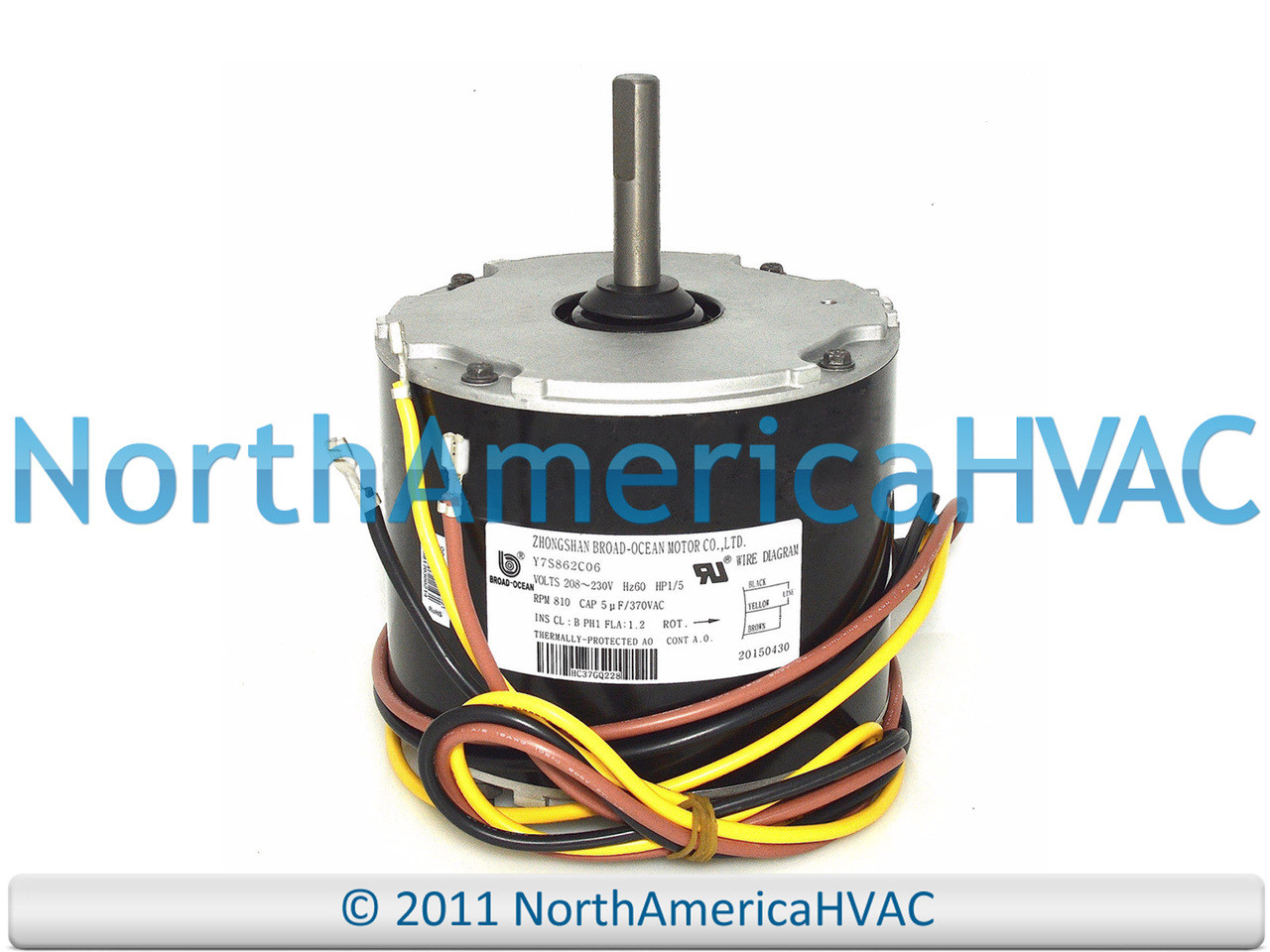 GE Carrier FAN MOTOR 1/5 HP 208-230 Volt 5KCP39FFAB35S - North America