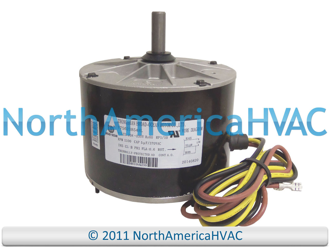 GE Carrier FAN MOTOR 1/10 HP 208230 Volt 5KCP39BGY540S North America