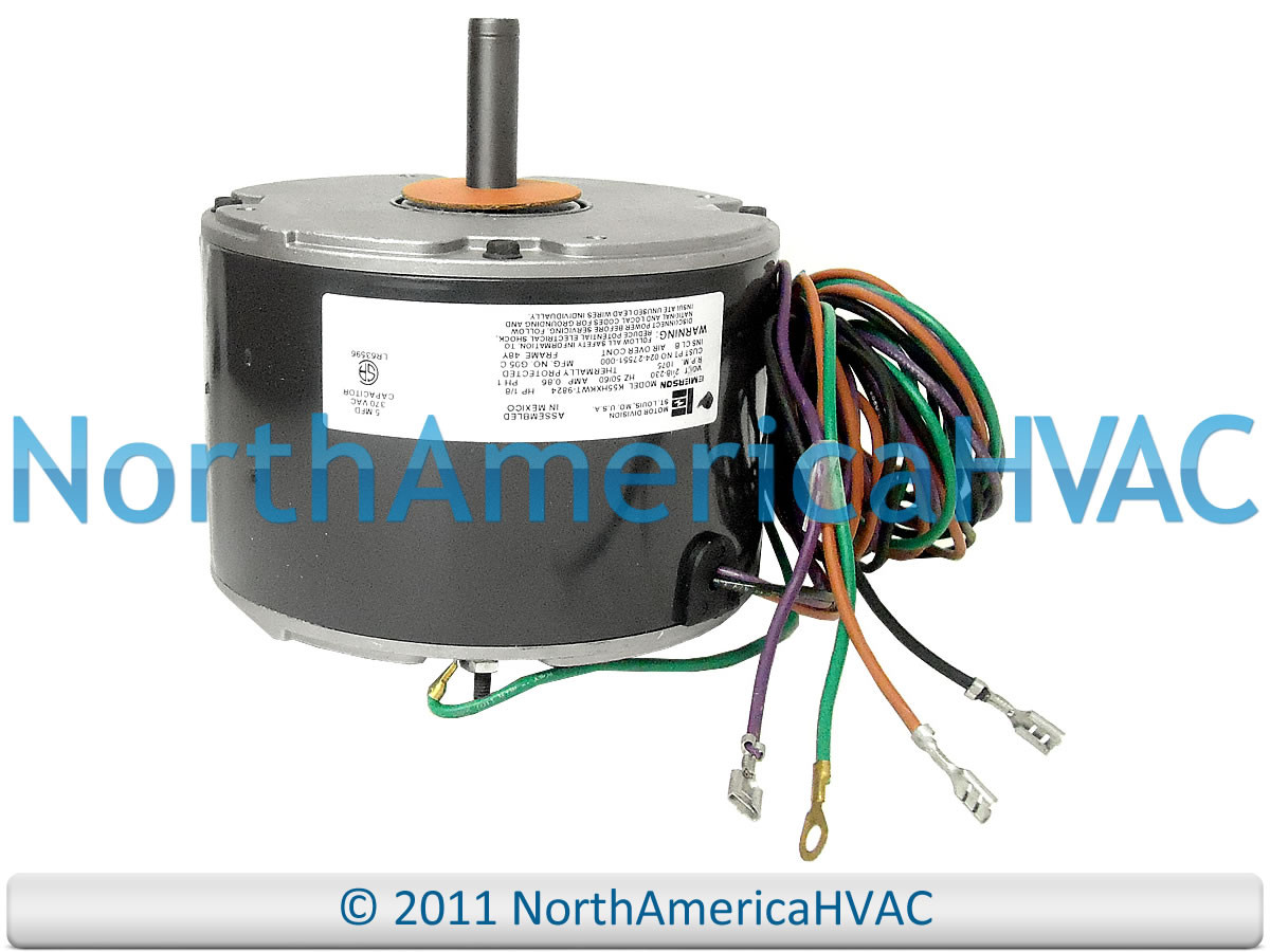 Emerson York Coleman Condenser FAN MOTOR 1/8 HP 208/230 Volt K55HXKWT
