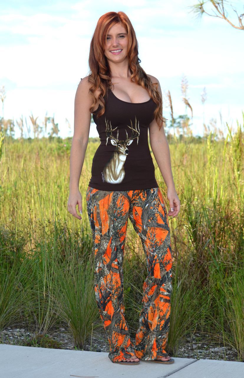 orange camo pants