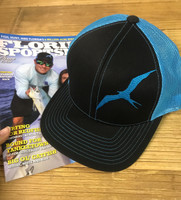  Frigate blue and black  adjustable mesh back hat