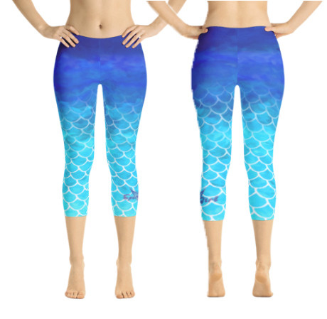 Mermaid scale dip dye leggings - Sporty Girl Apparel