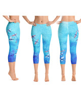 Flying fish with compass Cropped legging 