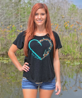 XSMALL sized only mint heart hook and antler shirt 