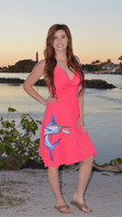 LARGE ONLY in stock Fancy Coral Marlin dress