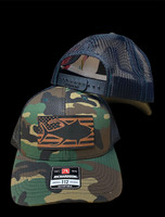 Camo snapback Tuna with american flag PATCH hat