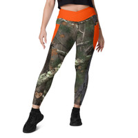 Custom Initials in carved out heart camo leggings with pockets