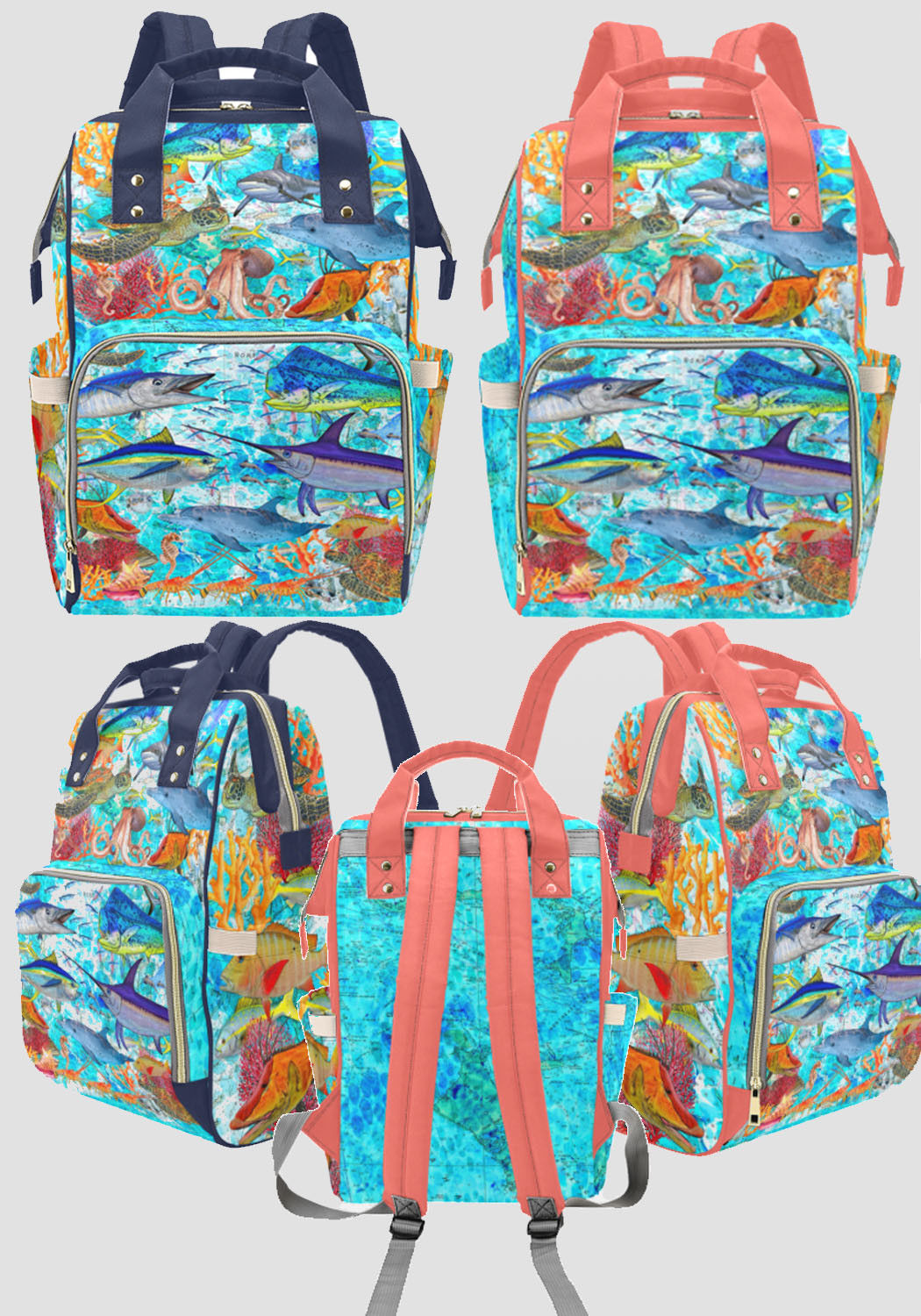 REEF Ocean Multi-Function Backpack or diaper bag - Sporty Girl Apparel