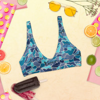Bluecamo reef fish Recycled padded bikini top