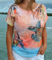 Summer SALE CLOSEOUT - Jupiter Florida lighthouse with seaturtle 
