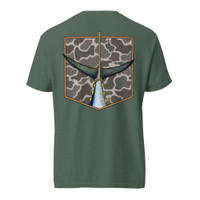 unisex- Tuna Tail with old school camo- garment-dyed heavyweight t-shirt