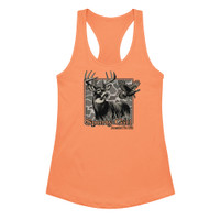 Sporty Girl buck and turkey  fitted racerback tank top