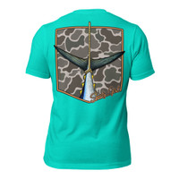 Tuna Tail with old school camo Unisex t-shirt
