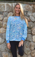 Copy of super soft waffle knot long sleeve -white fish