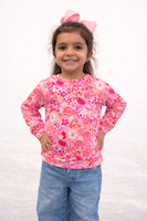 Mermaid and Sailfish  kids sun protection  crew neck 