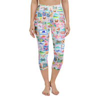 Postmarked paradise Yoga Capri Leggings