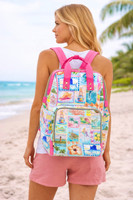 Postmarked Paradise-   Multi-Function Backpack or diaper bag