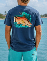 Mens spearfishing HOGFISH  garment-dyed heavyweight t-shirt