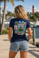 POST MARKED Paradise South Florida Weekends Women’s relaxed v-neck t-shirt