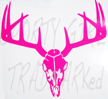 Neon Pink Hunting Larger Skull decal