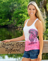 Turkey Hunters Tank top more colors Pink and Black