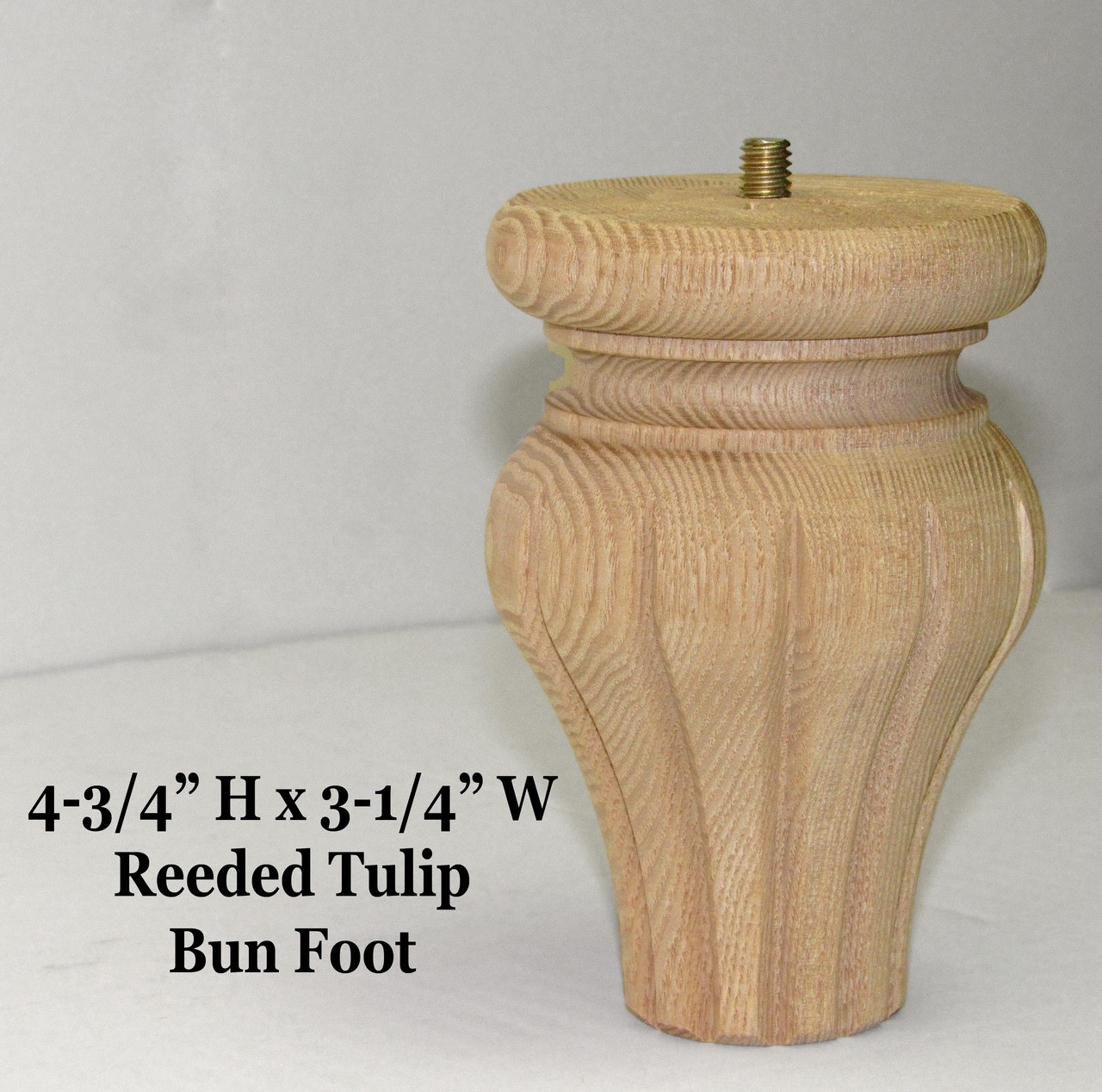 Reeded Tulip Bun Foot Pair Total Wood Store