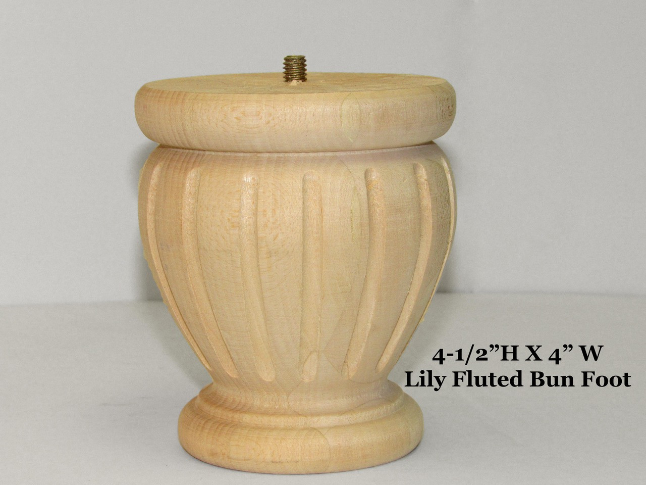 Lily Fluted Bun Foot Pair Total Wood Store
