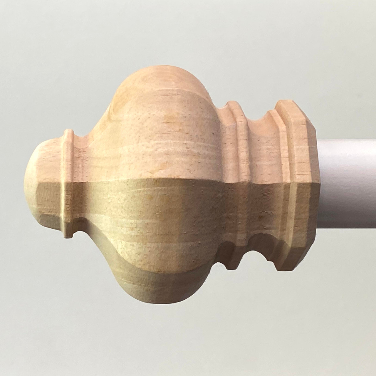 Unfinished Wooden Prescott Finial, pair Total Wood Store