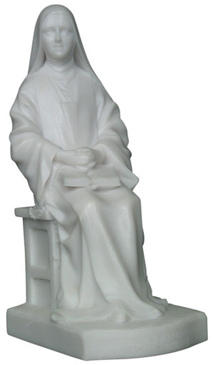 Saint Thérèse - Seated, Marble resin