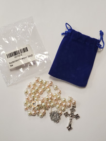 R38 Pink/White Guadalupe Rosary