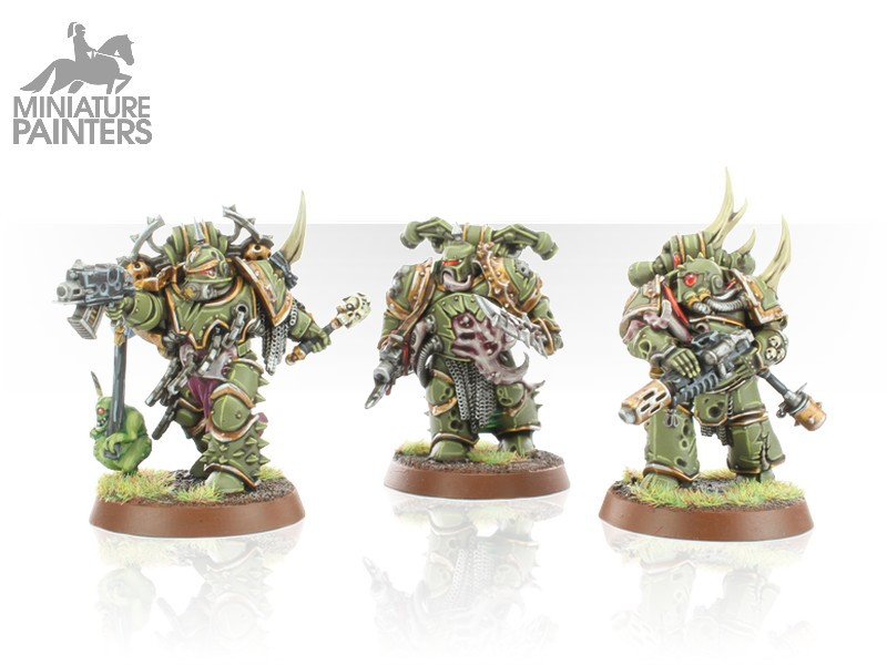 Plague Marines Warhammer 40K Death Guard - 7 Miniature Set With
