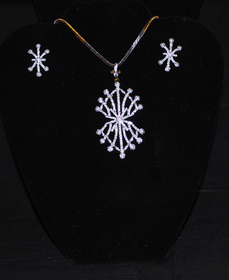 Designer Faux Diamond Necklace Set #D121