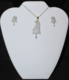 Designer Faux Diamond Necklace Set #D112