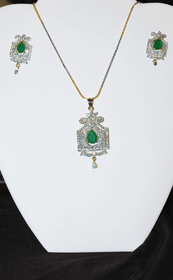 Designer Faux Diamond Necklace Set #D130