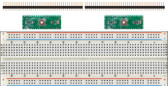 Schmartboard 2 Pack of Schmartboard|ez 0.5mm Pitch, 44 Pin QFP/QFN to DIP adapter Plus a Free Breadboard (204-0045-31)