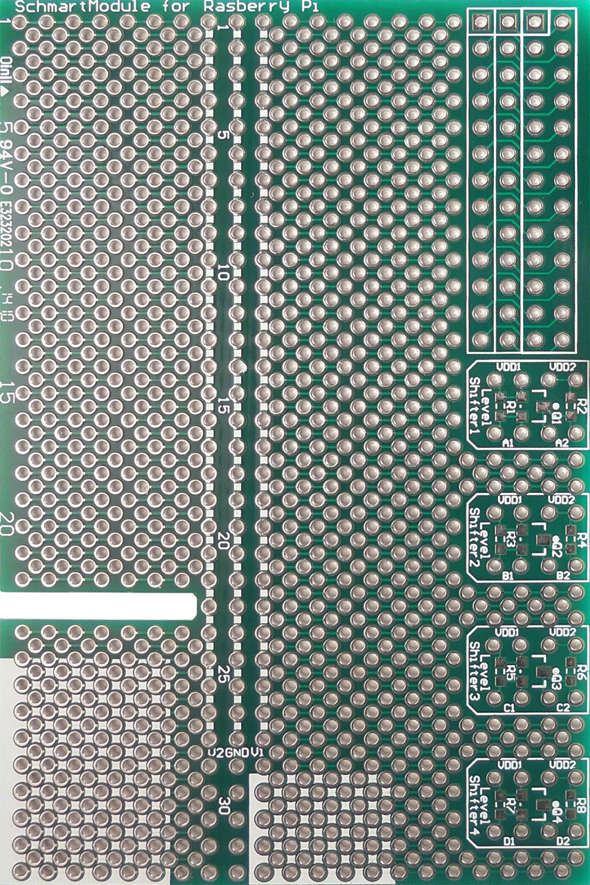 Raspberry Pi Through Hole Prototyping Add-on Board (Bare Board Only)  (710-0010-01) - Schmartboard, Inc.