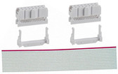 Qty. 2 Female 2 x 7 IDC Sockets (920-0114-01) with 12" Long 26 Ribbon wide Cable (920-0120-01)