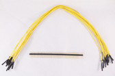 Schmartboard Qty. 10 12" Yellow Female Jumper Wires with 40 Headers (920-0141-01)