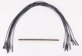 Schmartboard Qty. 10 12" Black Female Jumper Wires with 40 Headers (920-0145-01)