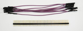 Schmartboard Qty. 10 Purple 5" Female Jumper Wires and 40 Headers (920-0178-01)