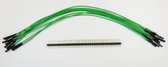 Schmartboard Qty. 10 Green 9" Female Jumper Wires and 40 Headers (920-0184-01)