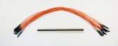 Schmartboard Qty. 10 Orange 9" Female Jumper Wires and 40 Headers (920-0188-01)