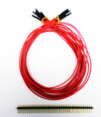 Schmartboard QTY. 10 24" Red Female Jumper Wires And 40 Headers (920-0202-01)