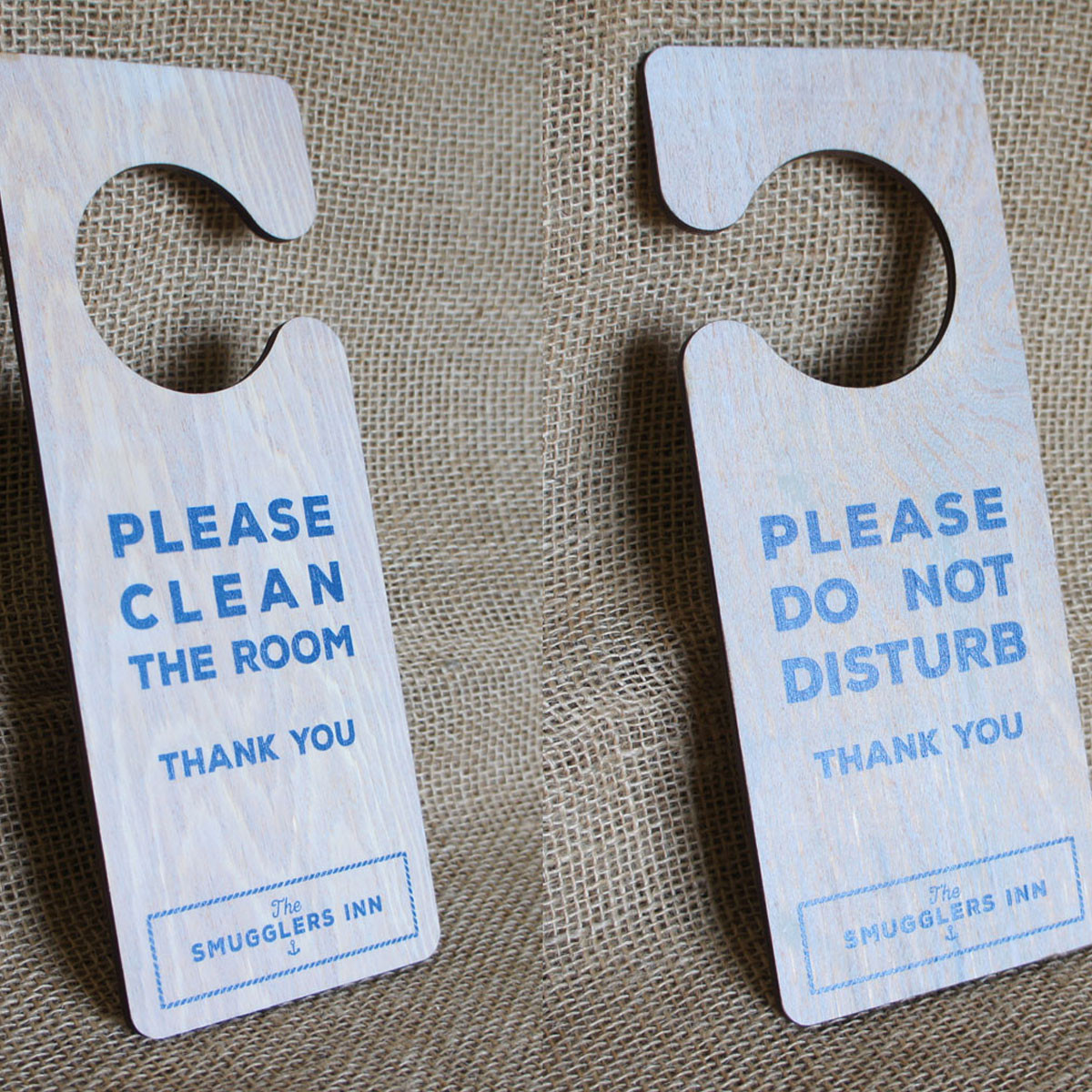 Personalised Do Not Disturb Wooden Door Hanger Signs DND Signs