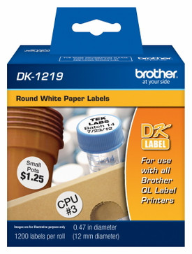 Brother DK-1219 round labels