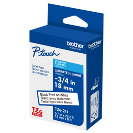 TZe-241 Black On White Ptouch Tape