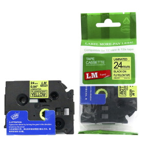 Compatible Black On Fluorescent Yellow P-touch Tape