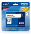 Brother TZe241-2PK 3/4 In. Black On White P-touch (2/Pack)