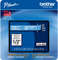 Brother TZe535 1/2 In. White On Blue P-touch Tape, 12mm Label