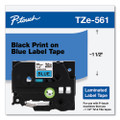 Brother TZe561 1.5 In. Black On Blue P-touch Tape